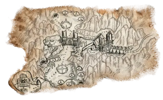 Karte: Ork-Enklave mit der Position von Umakhal