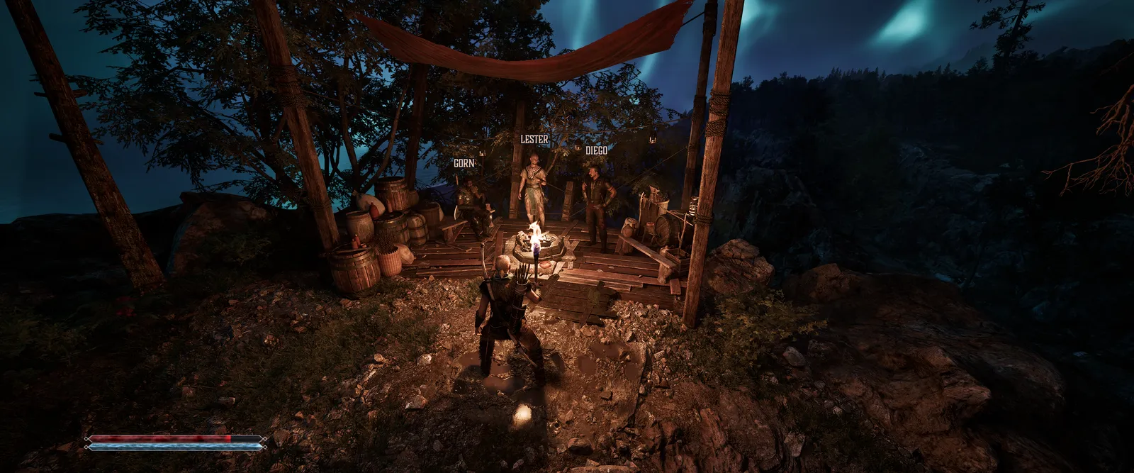 Mit dem Bogen auf dem Rücken über der Kolonie, Gothic 1 Remake